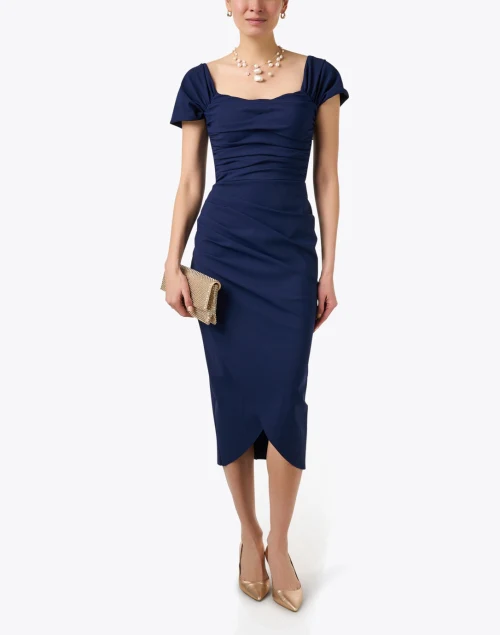 Yuda Navy Ruched Dress