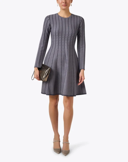 Grey Print Jersey Dress