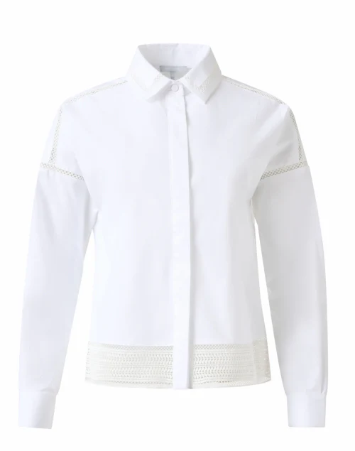 Sophie White Lace Trim Top