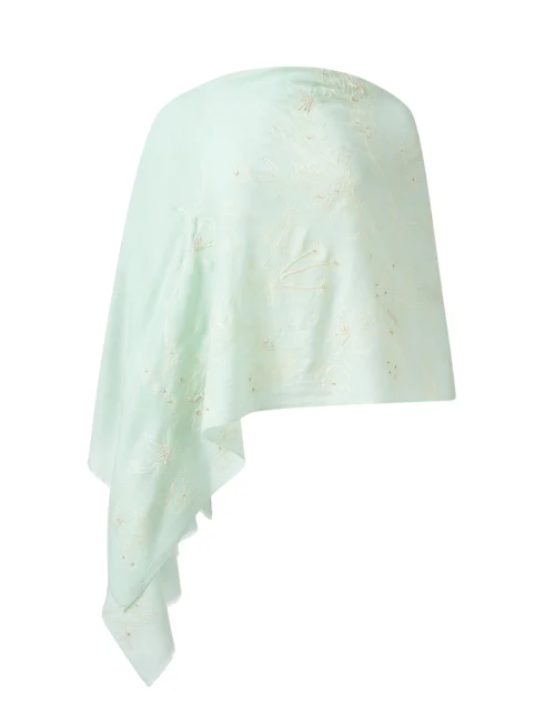 Sage Green Beaded Scarf