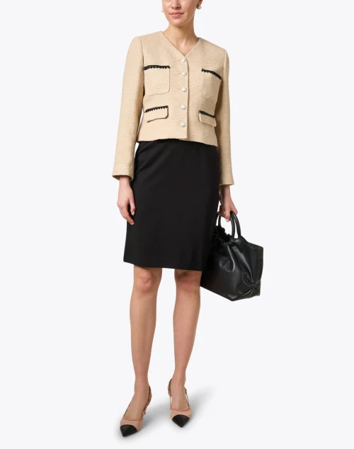 Logan Black Knit Pull-On Skirt