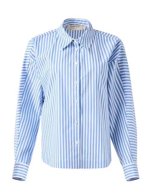 Emersyn Blue Stripe Cotton Shirt