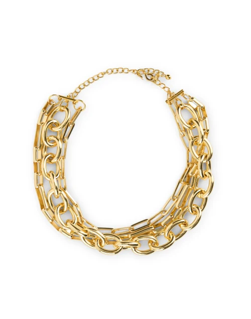 Polished Gold Chain Link Necklace