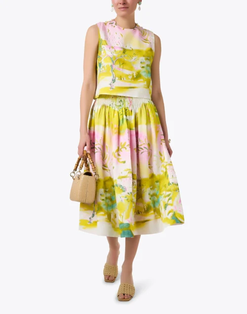 Fallon Pink and Green Print Skirt