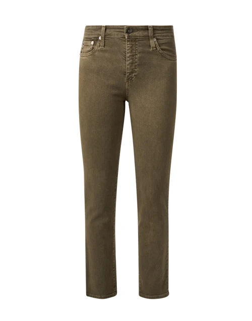 Mari Green Straight Leg Cropped Jean