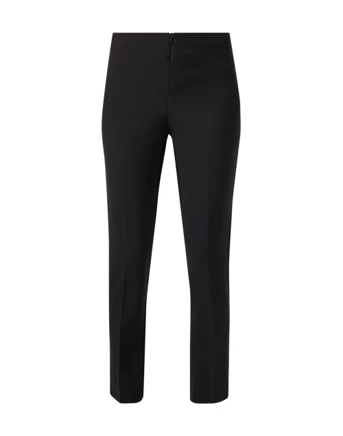 Black Crepe Front Zip Pant
