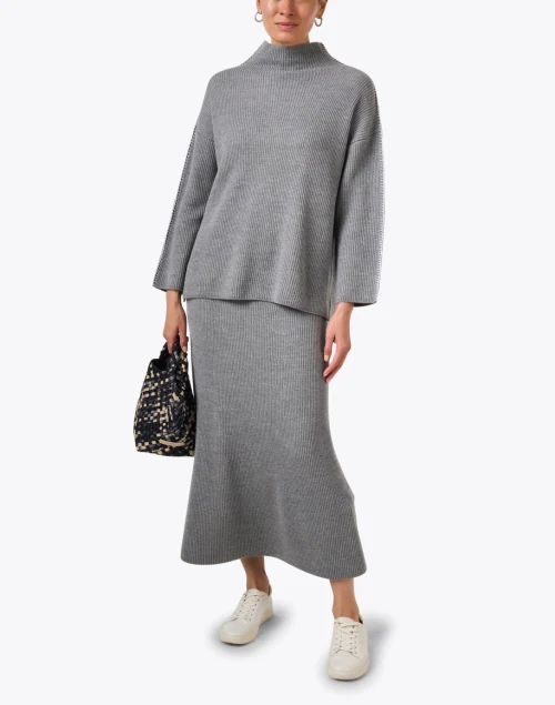 Agile Grey Wool Skirt