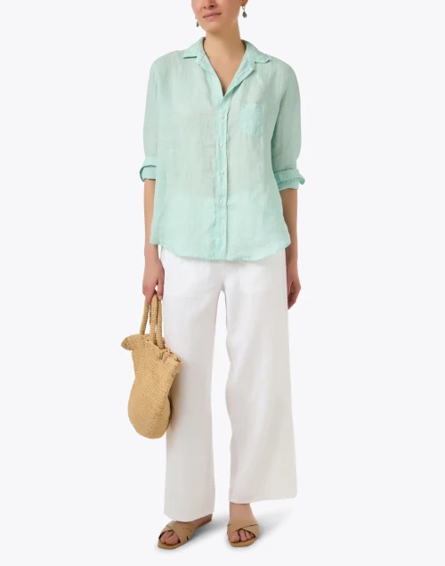Eileen Seafoam Green Linen Shirt