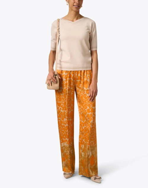 Orange Print Pant