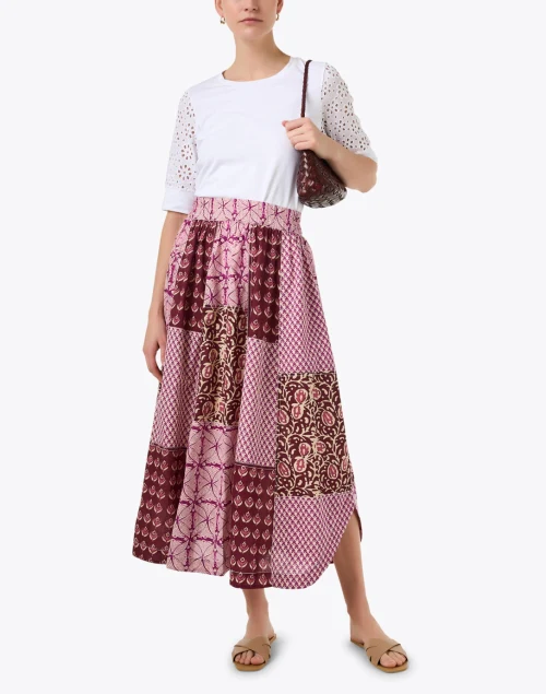 Pink Multi Patchwork Skirt