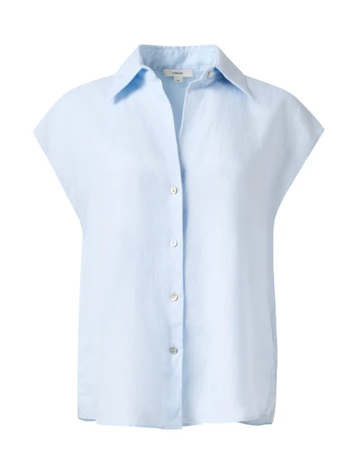 Light Blue Linen Blouse