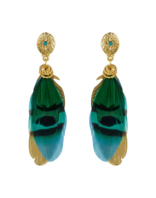Green Drop Earrings
