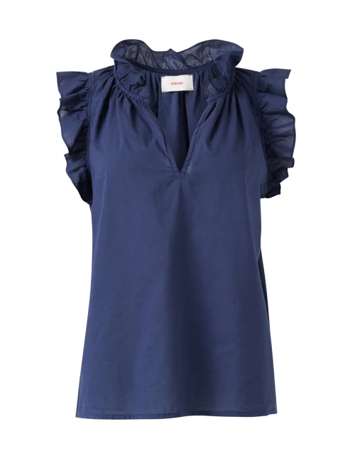 Bex Navy Cotton Top