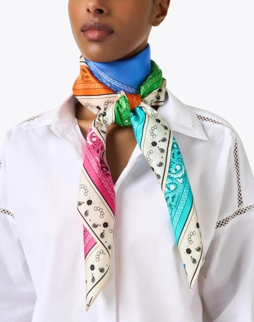 Multi Printed Silk Scarf