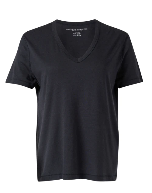 Navy V-Neck Top