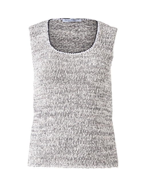 Navy and Grey Knit Sleeveless Top