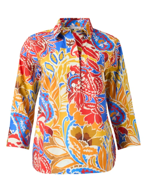 Aileen Multi Paisley Cotton Top