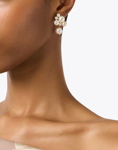 Perlita Pearl Cluster Drop Earrings