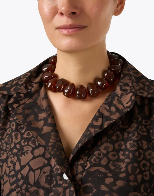Tortoiseshell Pebble Necklace