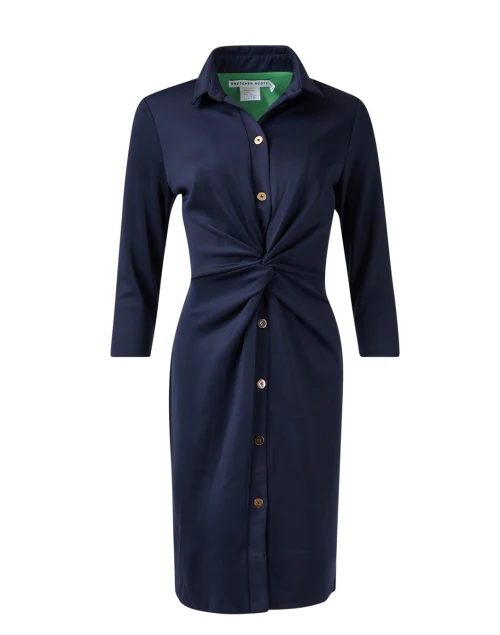 Navy Twist Dress
