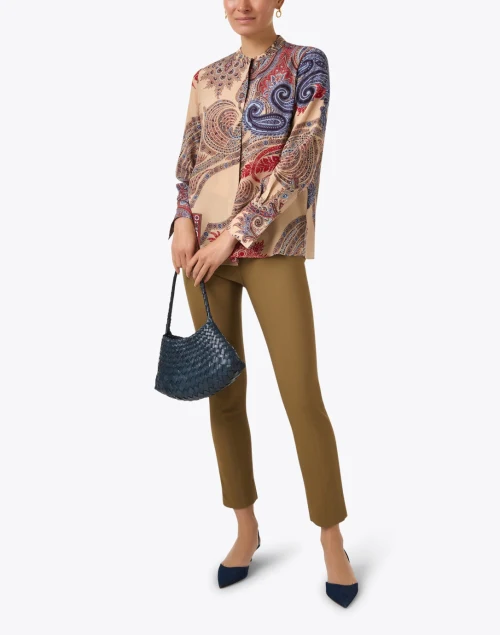 Tan Bi-Stretch Pull On Pant