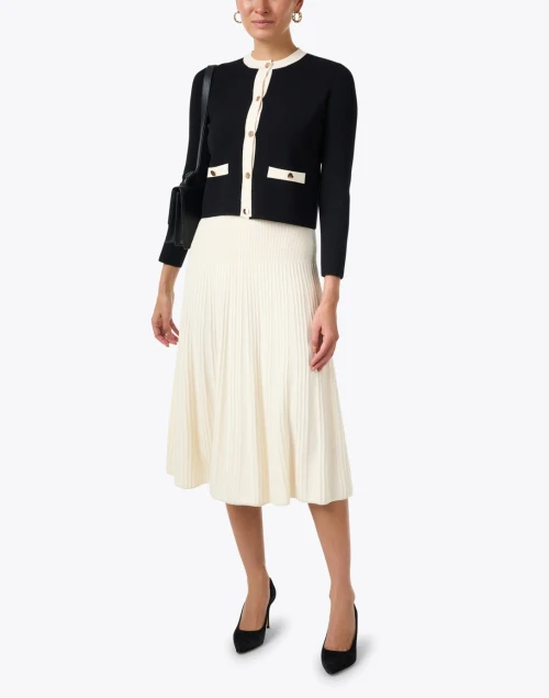 Agito Black and White Cardigan