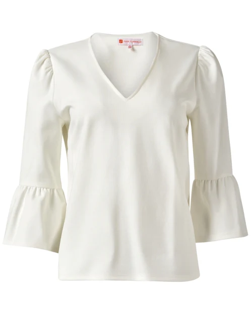 Arabella Cream Ponte Knit Top