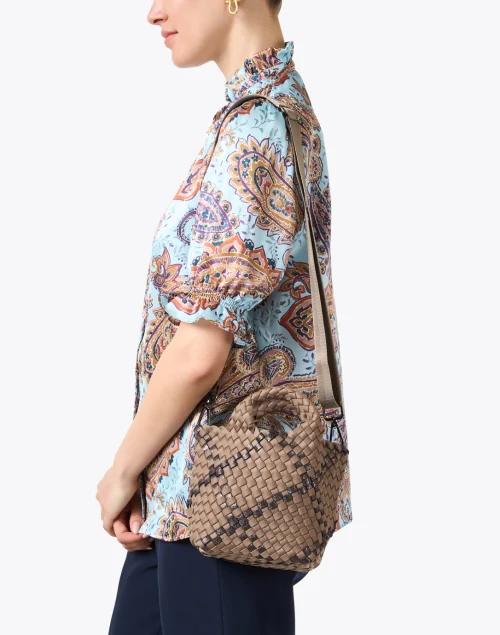 St. Barths Petit Brown Woven Handbag