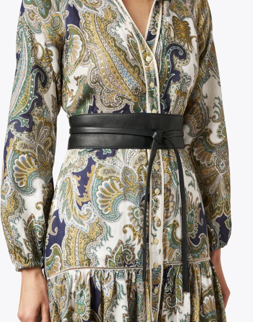 Archer Black Leather Wrap Belt