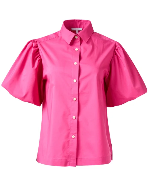 Angelina Pink Puff Sleeve Blouse