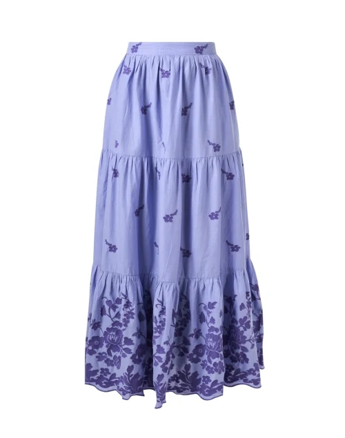 Paola Purple Embroidered Skirt