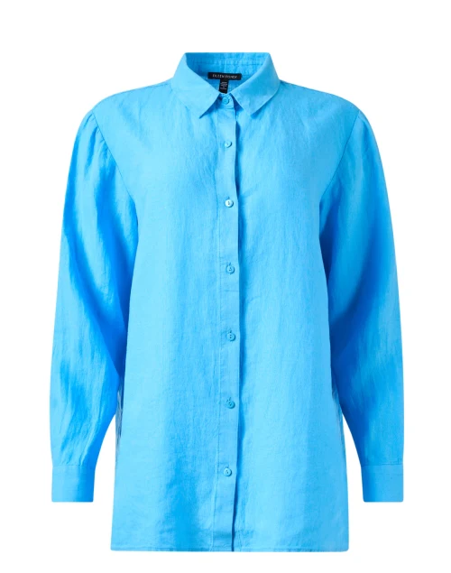 Blue Linen Top