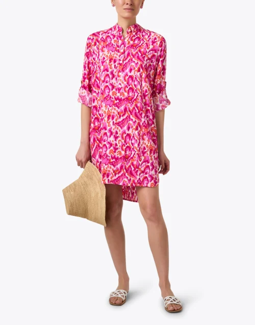 Magenta Multi Print Dress