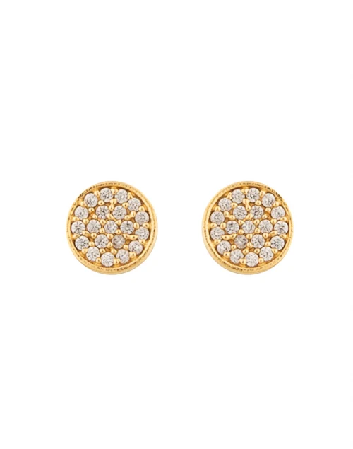 Gold Signature Pave Stud Earrings