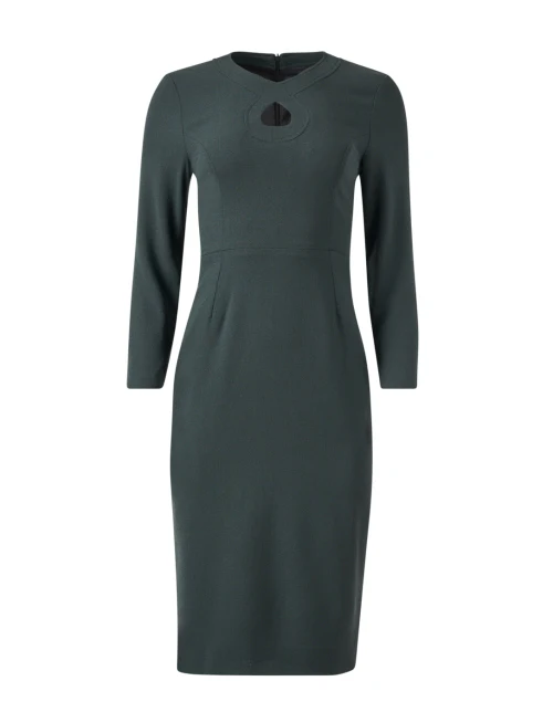 Violet Green Wool Crepe Dress