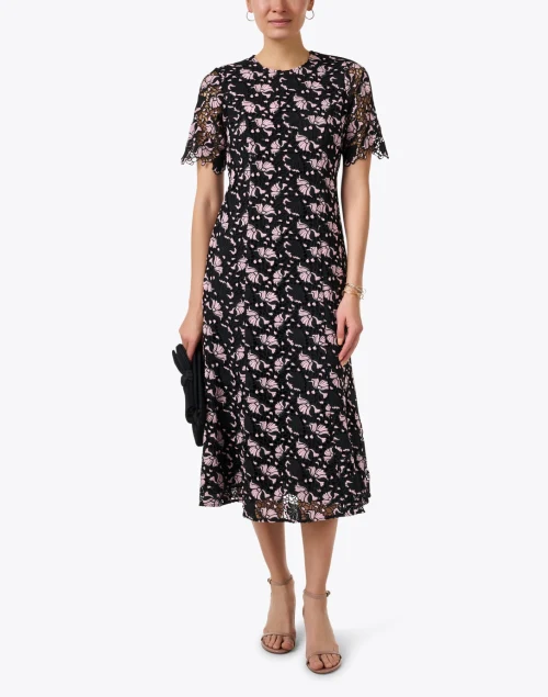 Pacey Black and Pink Lace Dress