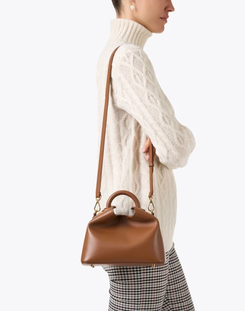 Baozi Cognac Leather Handbag
