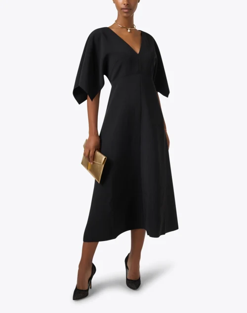 Black Cape Sleeve Dress