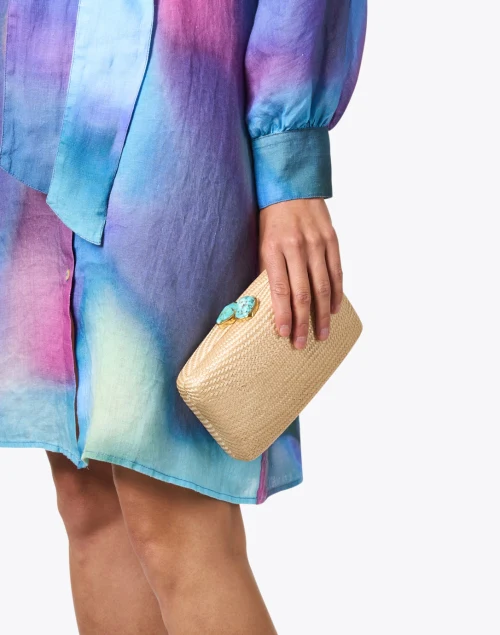 Jen Natural Straw Clutch