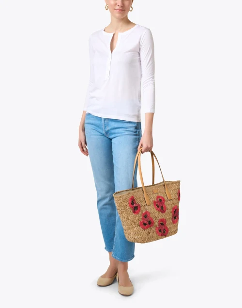 White Henley Top