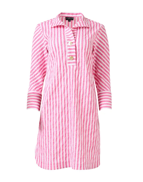 Pink and White Striped Dress