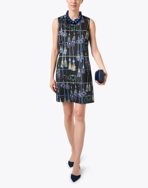 Remini Black Print Cotton Dress