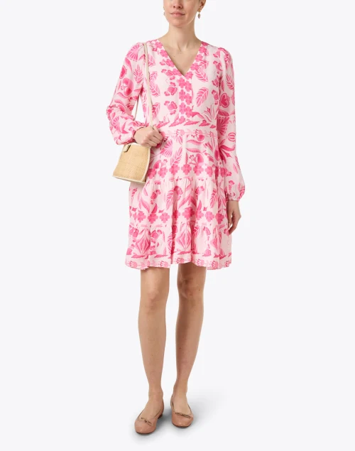 Pink Geo Floral Dress