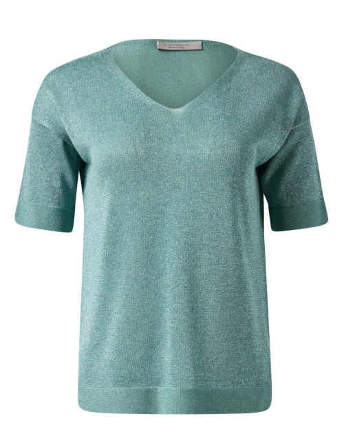 Green Lurex Knit Top