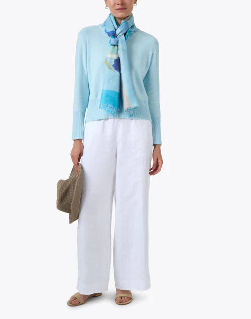 Opal Blue Cotton Sweater