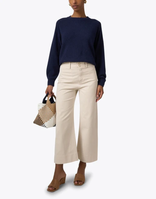 Lola Navy Cotton Fleece Sweater