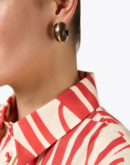 Acacia Wood Hoop Earrings