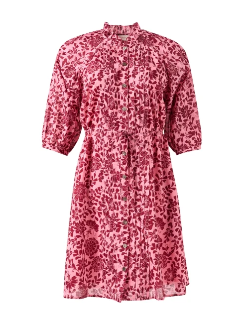 Benita Pink Floral Print Cotton Dress