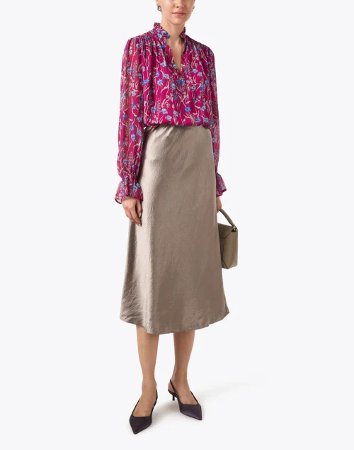 Chelsea Magenta Floral Blouse