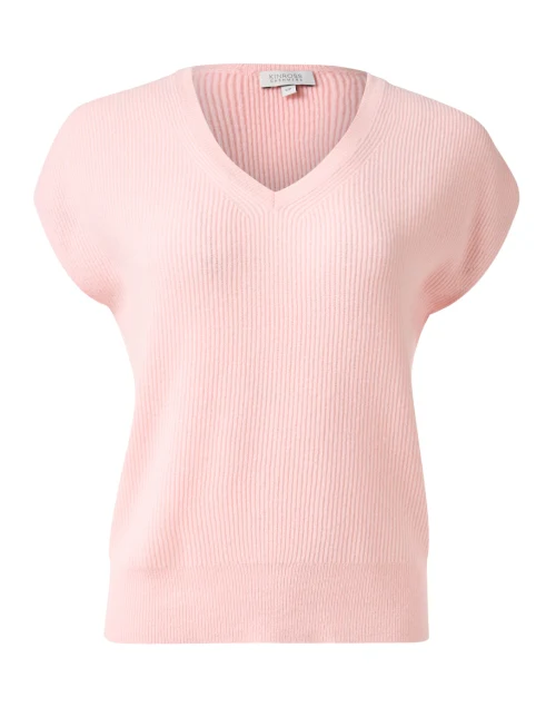 Pink Cashmere Cap Sleeve Sweater
